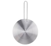 NOENNULL Placa Adaptadora de Cocina de Inducción, Placa Adaptadora de Inducción de Acero Inoxidable, Convertidor Difusor de Calor con Extraíble, de Redonda para Estufa de Gas y Vitrocerámica (18#)