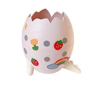 NOENNULL Portalápices con Forma de Huevo de Dinosaurio, Portalápices Decorativos para Escritorio, Organizadores de Escritorio Modernos y Bonitos, Soporte para (5# Huevo de dinosaurio rosa + pegatina)