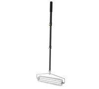 NOENNULL Rastrillo de Trampa de de Acero Inoxidable 304, Rastrillo de Rodillos de Curso, Rastrillo de Rodillos de Búnker con Poste Retráctil, Diseño Ergonómico para Trampas de Suaves en