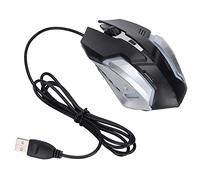 NOENNULL Ratón con Cable para Juegos Puerto USB óptico Luminoso para Operaciones Rápidas y Aumento de la Eficiencia, para Funcionamiento en Serie de Computadoras y Tabletas (Negro)