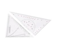 NOENNULL Regla Triangular Acrílica de Gran Escala con Escala Precisa para Dibujar Barcos y Barcos, Juego de Transportador de 405 Mm para Medir Distancias