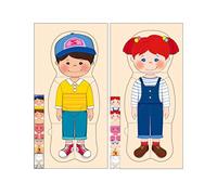 NOENNULL Rompecabezas de Madera de Anatomía del Cuerpo Humano, Juguete Educativo Duradero para Niños, Herramientas de Enseñanza de Conciencia de órganos Corporales para Niños y Niñas, 15*2*30cm (#1)