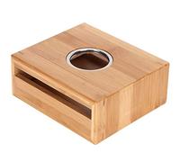NOENNULL Soporte de Base Aislante de bambú para Calentador de Tetera, Accesorios para Utensilios de té para el Hogar y la Oficina, 5,9x5,1x2,4 Pulgadas