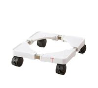 NOENNULL Soporte para Plantas con Ruedas, Soporte Universal para Plantas con Ruedas, Base Ajustable para Plantas, Soporte para Macetas con Ruedas para el Hogar, Jardín y Patio (Blanco)