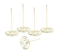 NOENNULL Soporte para Recibos, Husillo de Cheques Extraíble Anticorrosión para Cocina de Oficina, 5 Piezas para Cocina Escolar (Oro)
