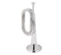 NOENNULL Tapa de trombón en C, 11 cm de diámetro, boquilla, 34 cm de altura, boquilla de trombón de latón plateado, trompeta para orquesta, repuesto de instrumento de marzo
