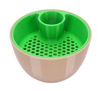 NOENNULL Tazón con Almacenamiento de concha: Tazón de Bocadillos de Doble Compartimento para Nueces, Semillas y Bocadillos - Organizador de Encimeras de Cocina para Conchas y Desechos (Green)