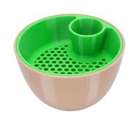 NOENNULL Tazón de Pistacho con Soporte de Concha, Tazón de Pistacho Bocadillo de Plástico para Servir Tazón Doble Tazón con Almacenamiento de Concha para Cocina en el Hogar (Verde)