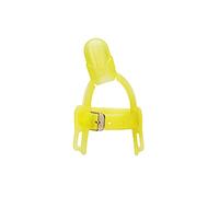 NOENNULL Tope de succión de pulgar, protector de pulgar ajustable para chupar el pulgar, protector de silicona para chupar el pulgar, protector de dedos, mordedor para bebés y bebés (amarillo)