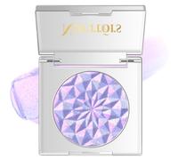 Noerrors Paleta de sombra de ojos holográfica rosa púrpura, camaleón arcoíris brillo sombra de ojos, mermaid irlandés brillo brillo cuidado de los ojos, rico, iluminador facial brillante para mujeres