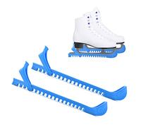 Noewmub Protectores de patines sobre hielo, 1 par de protectores de patines ajustables para hockey o patinaje artístico (azul)