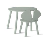 Nofred Set silla + mesa infantil Mouse Verde oliva