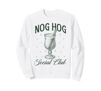 Nog Hog Social Club Ponche de Huevo Cóctel Divertido Navidad 2025 Sudadera