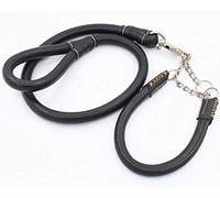 NOGA Piel Hecha a Mano Corto Correa del Perro y Collar Set Cadena de P tráfico Correa del Perro Mediano/Perros Grandes
