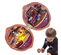 Nogal Shell, Nogal Concha Minicasa Library | Biblioteca de Bricoin en la explotación de la biblioteca de Concha - Mini Doll, ESCE Nogal Marrón Oscuro, Esta Casa de Min