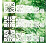 Nogeqi 15 piezas Mandala Dotting plantilla y páginas para colorear, plantilla de círculo de 3/4/5/6/8 pulgadas, plantilla reutilizable de la serie de malla, plantilla de pintura de punto