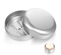 Nogeqi 2 jaboneras de aluminio impermeables para viajes, jaboneras de metal, caja de jabón de viaje, caja de jabón de afeitar, jabón de afeitar, champú sólido para casa, viajes, camping (redondo)