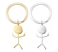 Nogeqi 2 llaveros de dedo medio divertidos pequeños regalos para mujeres hombres mejor amiga, divertido dedo medio regalo personalizado regalo de aniversario para él, usted, parejas, pareja