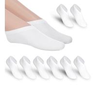 Nogeqi 4 pares de calcetines hidratantes durante la noche, mascarilla cosmética para pies, calcetines para el cuidado de los pies, calcetines antideslizantes de algodón para eliminar callosidades