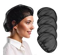 Nogeqi 4 redes elásticas para pelo de cocina, gorro elástico para mujer y unisex, ajustable, para dormir, reutilizable y lavable, sombrero para taller