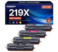 NOGIVY 219X Toner Kompatibel für HP 219A 219X Toner für HP Color Laserjet Pro MFP 3302FDWG 3302SDWG 3302FDNG 3202DW 3302FDW 3302SDW 3302FDN 3202DN W2190A (1 Schwarz 1 Cyan 1 Gelb 1 Magenta, Paquete de