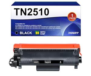 NOGIVY TN2510 TN-2510 Tóner con Chip Compatible con Brother TN2510XL TN 2510 TN-2510 TN-2510 para Brother MFC-L2860DWE MFC-L2835DW MFC-L2827DW HL-L2400DWE MFC-L2800DW HL-L2447DW (Negro, 1 Unidad)