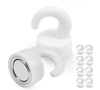 NogmeTaa Mini imanes fuertes con ganchos para oficina, aula, crucero y cocina, lindos ganchos magnéticos de neodimio para frigorífico, 10 unidades por paquete (blanco)