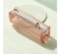 NOGRAX Estuche Examen De Bolsa De Papelería Transparente Case De Lápiz De Hilo De Red Especial-Rosa-Talla Única