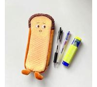 NOGRAX Estuche Funny Bread Cute Pencil Case Plush Creative Pencil Bag School Stationery Bag Pen Case Pencil Cases-Licenciado En Letras-Talla Única