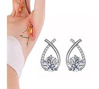 NOGRAX Pendientes de germanio Lymphvity MagneTherapy, Pendientes de Drenaje linfático, Pendientes de Drenaje linfático para Bajar de Peso, Pendientes de Terapia magnética (1PCS-W)