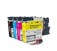 NOGROEZ Cartucho de Tinta for Impresora B-Rother LC521 DCP-J1260W DCP-J1310DW DCP-J1313DW DCP-J1360DW J1460DW