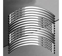 NOHEEU Accesorios Piezas Adhesivo Reflectante para Llanta De Motocicleta, Cinta Adhesiva Impermeable para Kawasaki Z900 Z 900(Plata)