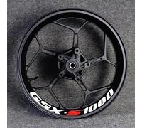 NOHEEU Calcomanías Ruedas Pegatinas para Rueda De Motocicleta Llanta Reflectante Calcomanías Impermeables para Suzuki GSXS1000 Gsx-s 1000 R(Style 11)