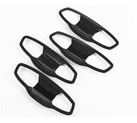 NOHEEU Pegatina Embellecedora Para Coche, Accesorios De Estilo Para Skoda Para Karoq 2017-2021, Cubierta Manija Puerta Lateral Cromada Fibra Carbono, Cuenco(4)