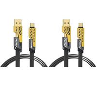 NOHON 4 EN 1 Multi Cable de Carga Rapida：Universal Cable Cargador Multiple USB Carga 1.2M Nylon con USB A/USB C a 65W tipo C+ 27W PD Compatible con iPhone Samsung Galaxy Huawei Google MacBook iPad