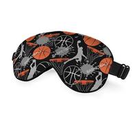 NOHSHE Máscara de seda para el juego de baloncesto, máscara para dormir, deportiva, juvenil, enérgica, con correa ajustable, ligera, para mujeres, trabajo, viajes, noche de sueño