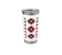 Noi Suntem Romani - Motivos de arte popular rumano tradicional Vaso térmico de acero inoxidable de doble pared