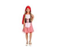 Noiclub Disfraz de Caperucita Roja para niños, vestido de personaje de cuento de hadas con capucha roja para niñas, Halloween, carnaval, talla L