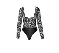 Noir Body de encaje para mujer Negro XL
