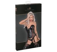 Noir Cami Boudoir Stories Exclusive Basque en estilo corsé para mujer Negro L
