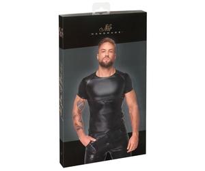 Noir Camisa para hombre Black L