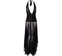 Noir HandMade 9052 Vestido Icone con abertura, color negro, talla L/40/8/10-12