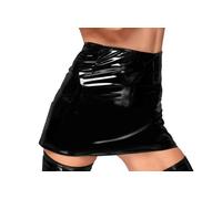 Noir Handmade - Caliente Charol Minifalda Con Oculta Cremallera Negro - S-3XL