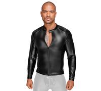 Noir Handmade - Langärmelige Power-Wetlook Ngr Con Charol Negro - S-3XL
