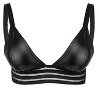 Noir Handmade Wet Look F157 - Soporte para Garganta (Talla L), Color Negro