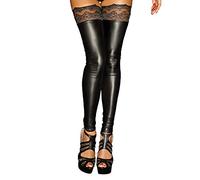 Noir Handmade Wetlook - Medias para mujer negro Negro S-36