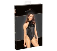 Noir - body brillante de cuello alto (negro) - XL