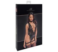 Noir Libido Pearls Body de tirantes para mujer Negro XL