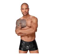 Noir - Pantalones cortos hechos a mano con pliegues decorativos de PVC, talla XL, 1 unidad, color negro