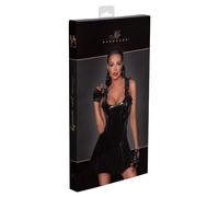 Noir Ruffle Vestido para mujer Black L